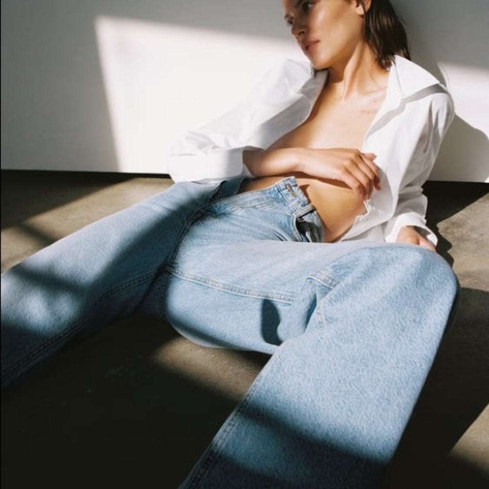 Zara ZW THE ‘90S FULL LENGTH JEANS in light blue